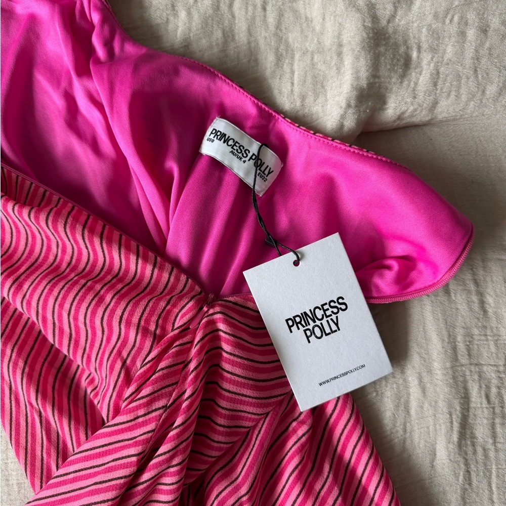 Princess Polly Pink Striped Mini Dress